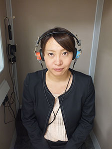 聴力検査中
